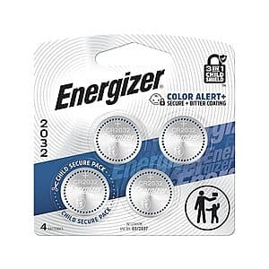 New Woot! Customers: 4-Pk Energizer 2032 3V Lithium Coin Batteries $0.50 + Free S&H w/ Prime