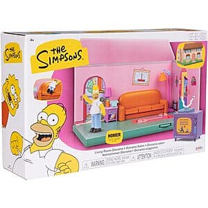 The Simpsons: Living Room Diorama House Playset w/ Homer Figure & Accessories $8