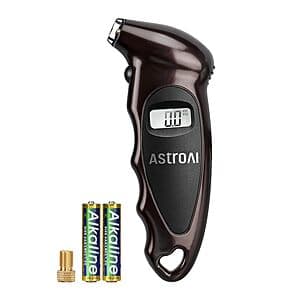 Prime Members: AstroAI 150PSI Digital Tire Pressure Guage w/ Presta Valve Adaptor (Black) $4.20 + Free Shipping