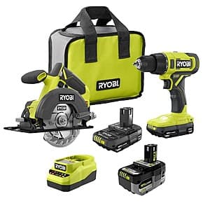Ryobi ONE+ 18V Cordless Drill/Driver + Circular Saw + 2x 1.5Ah + 1x HP 4.0Ah & Charger $164 + Free S&H