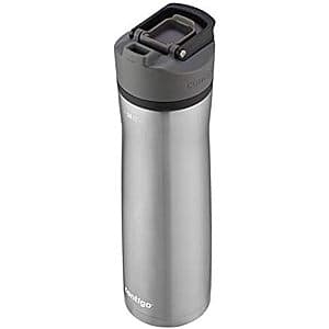 24-Oz Contigo Cortland Chill 2.0 Stainless Steel Water Bottle (Steel/Licorice) $14.25