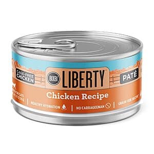 24-ct 2.75-oz BIXBI Liberty Grain Free Canned Wet Cat Food (Chicken Pate Recipe) $12.60 or less w/ Subscribe & Save
