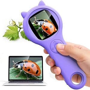 Ashfly Kids 500X Rechargeable Handheld Digital Microscope (Purple) $10.80