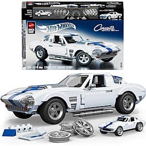 918-Piece Mattel Brick Shop Hot Wheels Corvette Grand Sport Building Set $32