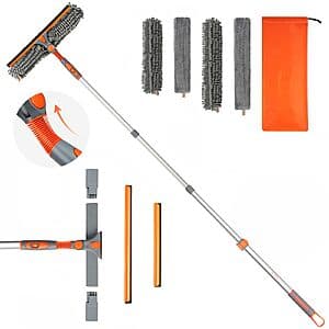 4-in-1 Eazer Rotatable Window Squeegee Cleaner w/ 65" Extension Pole $15.60