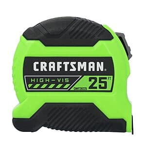25' Craftsman High-Visibility Tape Measure $6