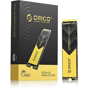 Prime Members: 2TB ORICO 07000 NVMe SSD PCIe 4.0 x4 M.2 Internal SSD w/ Heatsink $95 + Free Shipping