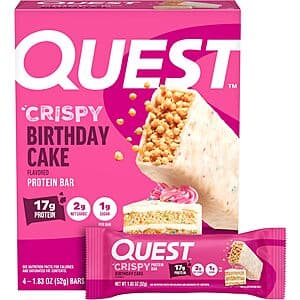 4-Pack 1.83-Oz Quest Nutrition Protein Bar (Crispy Birthday Cake) $6.75