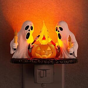 Briignite Halloween Ghost Campfire Flickering LED Plug-In Night Light (2 Styles) $8