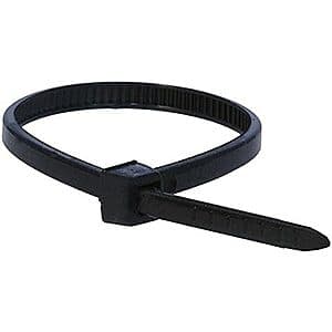 100-Pc 4" Monoprice Nylon Cable Ties (Black) $1