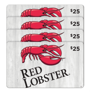 Costco Members: 4-Pack $25 Red Lobster eGift Card (Email Delivery) $70