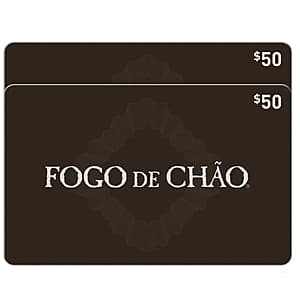Costco Members: 2-Pack $50 Fogo de Chao Brazilian Steakhouse eGift Cards $75