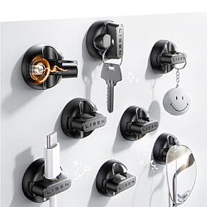 8-Pk LISEN Magnetic Adhesive Cord & Cable Holders from $4