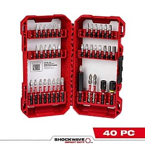 40-Pc Milwaukee SHOCKWAVE Impact Duty Alloy Steel Screw Driver Drill Bit Set $14.20 + Free S&H