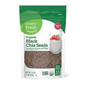 1-Lb Amazon Fresh Organic Black Chia Seeds $3.75 w/ Subscribe & Save