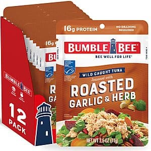 Select Accts: 12-Pack 2.5oz. Bumble Bee Wild Tuna Pouch (Roasted Garlic & Herb) $9 w/ Subscribe & Save