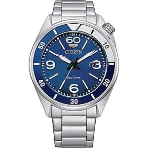 Citizen Men's Eco-Drive Weekender Sport Watch (Stainless Steel/Blue Dial) $87.50 + Free Shipping
