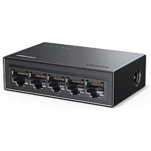 5-Port UGREEN 1000Mbps Gigabit Ethernet Switch $8