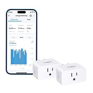 Prime Card Members: 2-pk TP-Link TapoSmart Wi-Fi Mini Smart Plug $15 + $25% Back + Free Shipping
