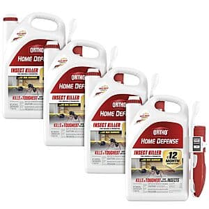 4-Pk 1.1-Gal Ortho Home Defense Insect Killer w/ Comfort Wand $36.35 + Free S&H