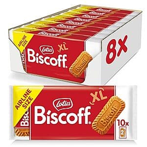 8-Pk 10-Ct Lotus Biscoff Caramelized Biscuit Airplane Cookies $14.25 w/ S&S