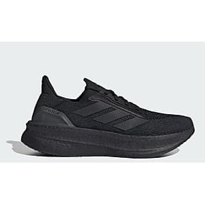 adidas Men's Ultraboost 5X running shoe in core black with cloud white and carbon accents.