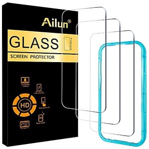 3-Pk Ailun iPhone 18 Pro/18 Pro Max/Duo Tempered Glass Screen & Lens Protectors from $4