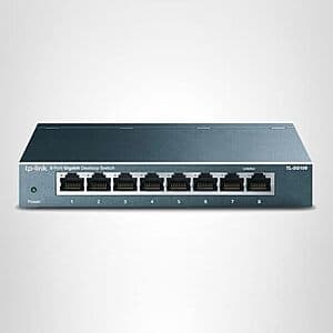 8-Port TP-Link Gigabit Unmanaged Ethernet Network Switch + 10% Back w/ Prime Card $15.20