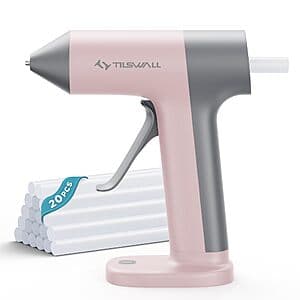 Tilswall Cordless Rechargeable Hot Glue Gun (Pink) $15
