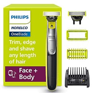Philips Norelco Face + Body Electric Beard Trimmer, Shaver & Groomer + $1.50 Credit $30