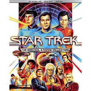 Star Trek: The Original 4-Movie Collection (4K Ultra HD + Blu-Ray + Digital) $23.50