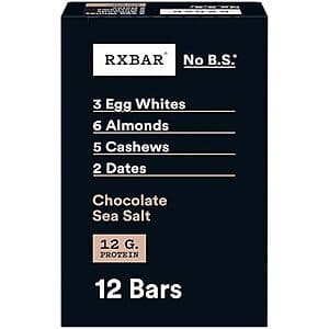 Select Accounts: 12-ct 1.83-oz RXBAR Protein Bars (Chocolate Sea Salt) $13.65 w/ Subscribe & Save