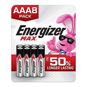 8-Pack Energizer Max Alkaline AAA Batteries $3.20 + Free Store Pickup