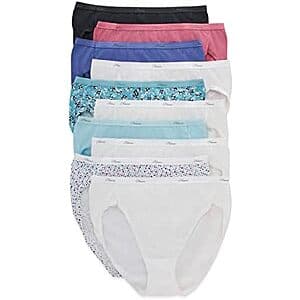 10-pk Hanes Women's High-cut High-waisted Briefs (Solid/Print Mix) $8