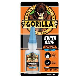 Gorilla Ultimate Super Clear Liquid Glue (15g) $6