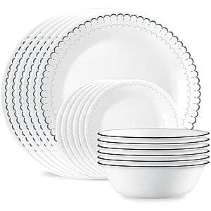 Prime Members: Corelle Vitrelle 18-Pc Service for 6 Dinnerware Set (Various) from $45.60 + Free S&H