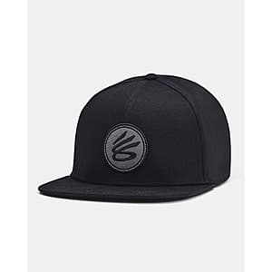 Under Armour Men's Curry Flat Brim Snapback Cap (Black / Castlerock) $12.50 + Free S&H