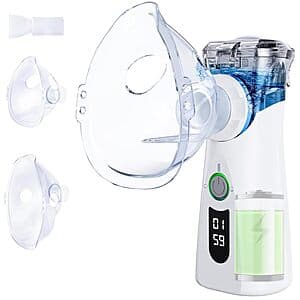 VCBB Rechargeable USB-C Portable Mesh Nebulizer (Grey) $17.50