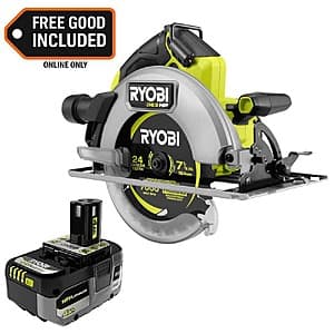 RYOBI ONE+ HP 18V Brushless Cordless 7-1/4" Circular Saw w/ 4.0 Ah Battery $139 + Free S&H