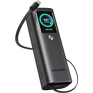 AsperX 20000mAh up to 165W USB-C 3-Port Power Bank $40 + Free S&H
