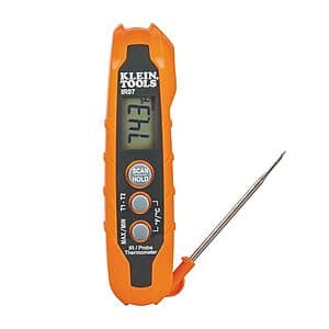 Klein Tools IR07 Dual Infrared & Probe Pocket Size LCD Digital Thermometer $24