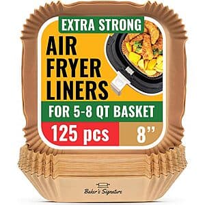 Prime Members: 125-Ct Baker's Signature Air Fryer Parchment Paper Liners $9 w/ S&S + Free S&H