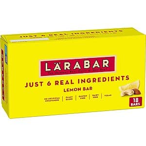 18-Count 1.6-oz Larabar Fruit & Nut Gluten Free Bars (Various Flavors) from 2 for $25.15 & More w/ S&S + Free S&H