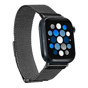 Insignia Stainless Steel Mesh Band for Apple Watch (Midnight Aluminum, various) $13 + Free S&H