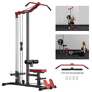 Mikolo G2 LAT Pull Down Machine Multifunction Cable Set w/ Flip-up Footplate $166 + Free S&H
