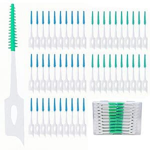 300-Pcs Maoerdental Dual-Use Interdental Soft Silicone Brushes/Floss Picks $4.05 w/ S&S