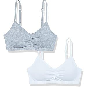 2-Pack Fruit of the Loom Girls Bras with Removable Pads (various colors) from $4.50