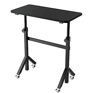 31.5" Huanuo Small Adjustable Height Portable Rolling Standing Desk (Black) $30 + Free S&H