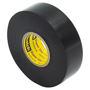 3M Scotch Super 33+ Electrical Tape (3/4"x 52', Black) $3 + Free Store Pickup