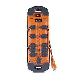 Select Stores: 10' RIDGID 10-Outlet 2.4A USB-A 15W USB-C 4200J Surge Protector $23.90 (In-Store Only)